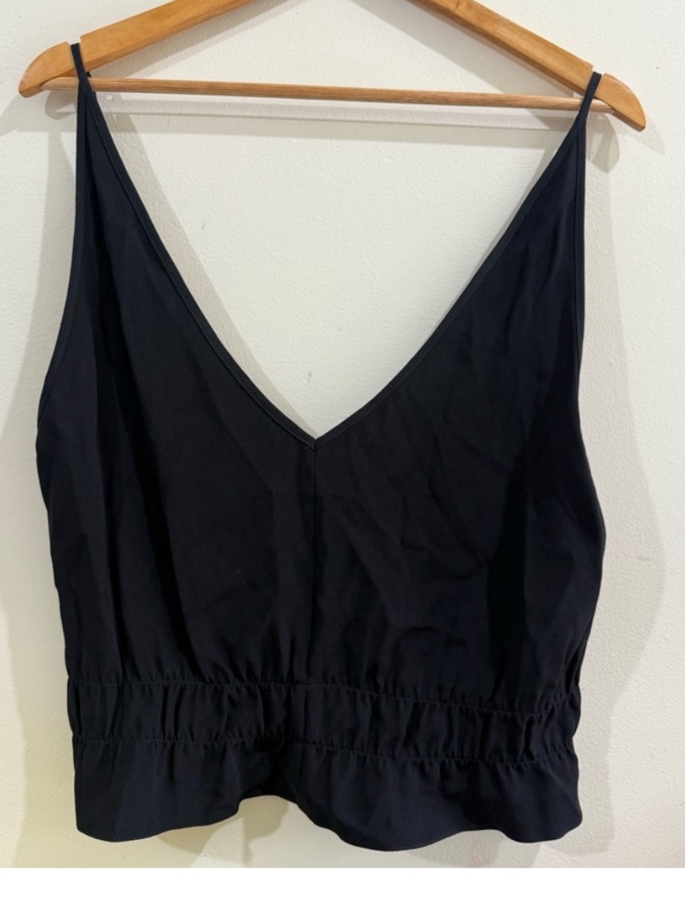 Vanessa Bruno Black V-Neck Elastic-Waist Camisole